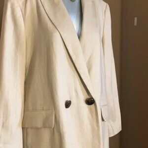 Zara 100% linen blazer